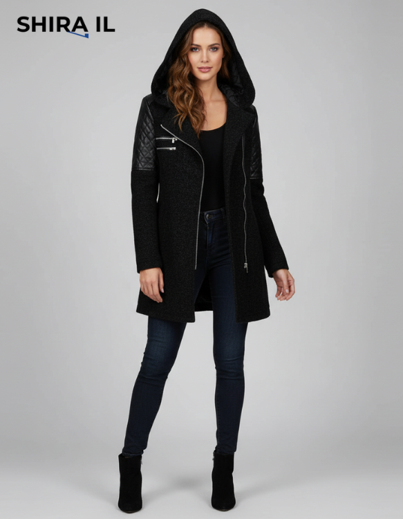 Hila™ | מעיל חורף מרופד עם רוכסן