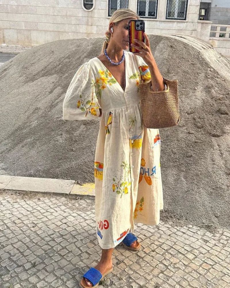 אדירה | שמלה מודפסת