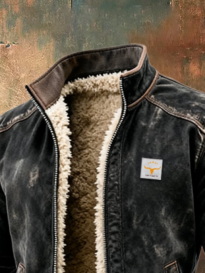 AlpenNord™ | Vintage-Jacke mit Sherpa-Futter